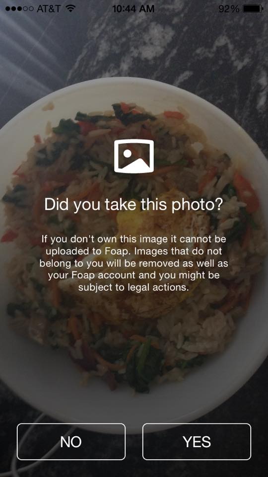 verify photo you've taken