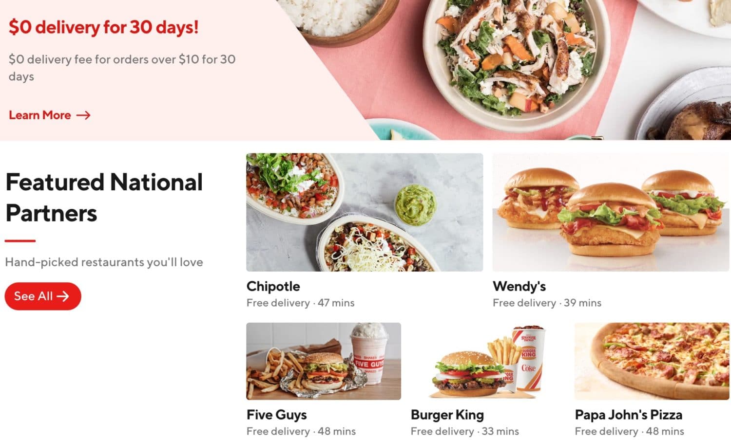 how to get free food delivered doordash