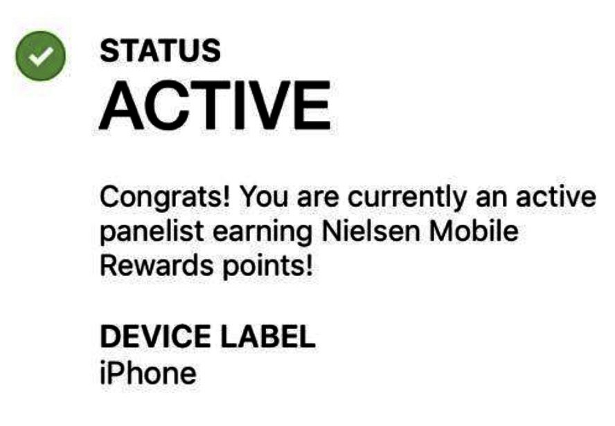 nielsen consumer panel review active status