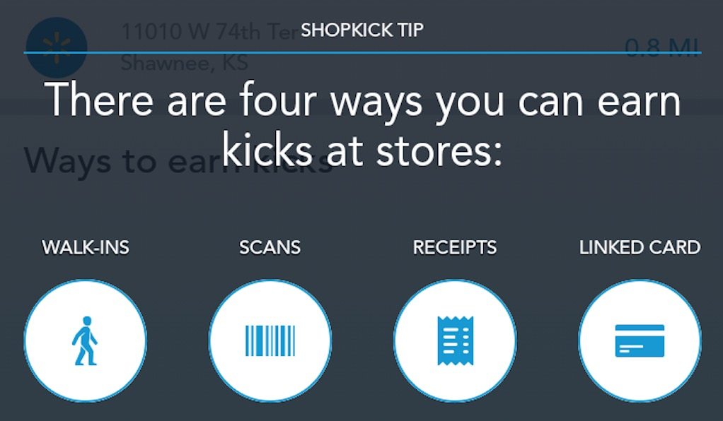 shopkick review app earn kicks walmart