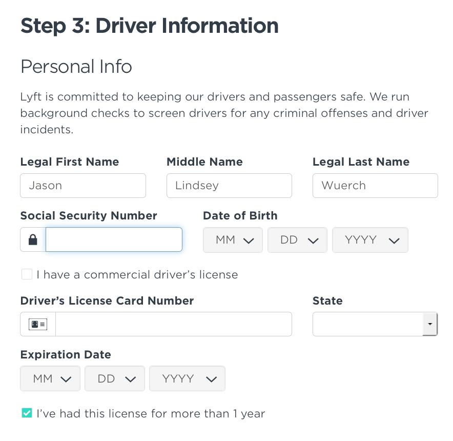 use your car as a taxi ssn lyft