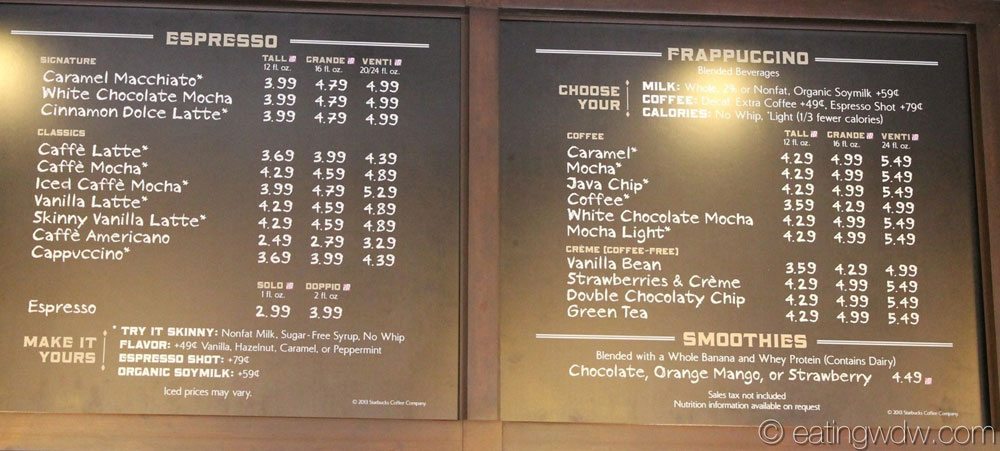 starbucks price