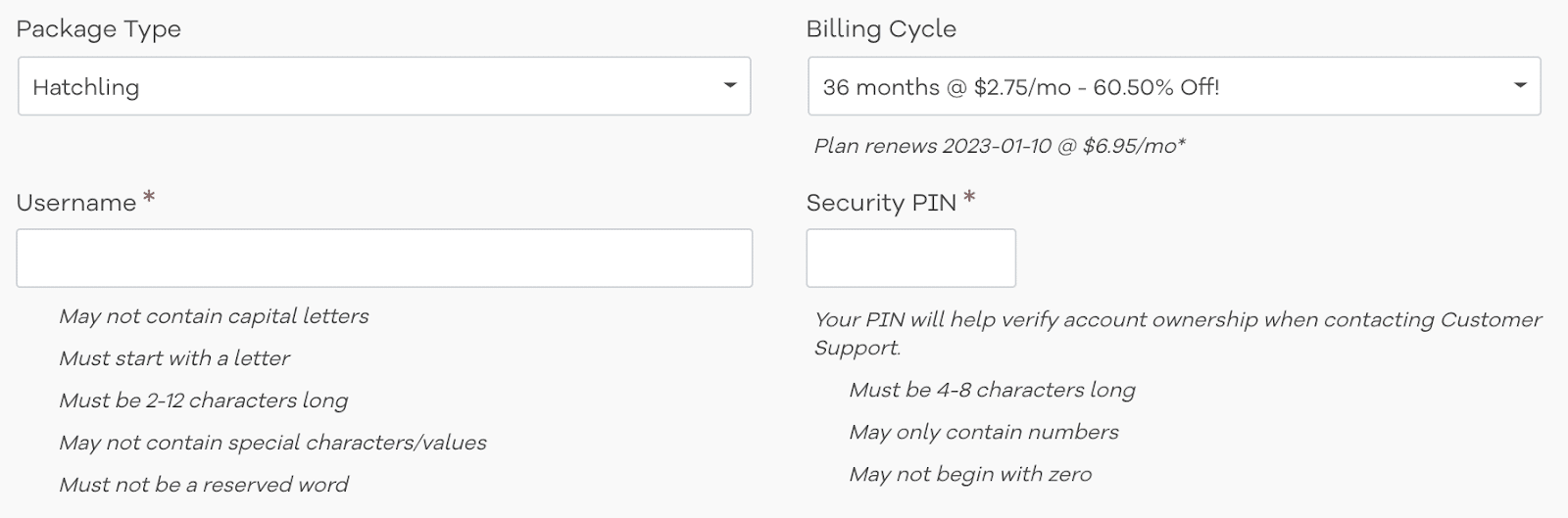 hostgator choose a hosting plan