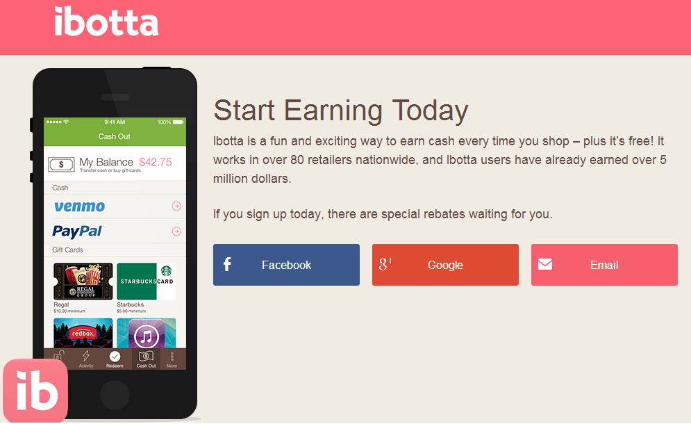 registering with ibotta for cash back