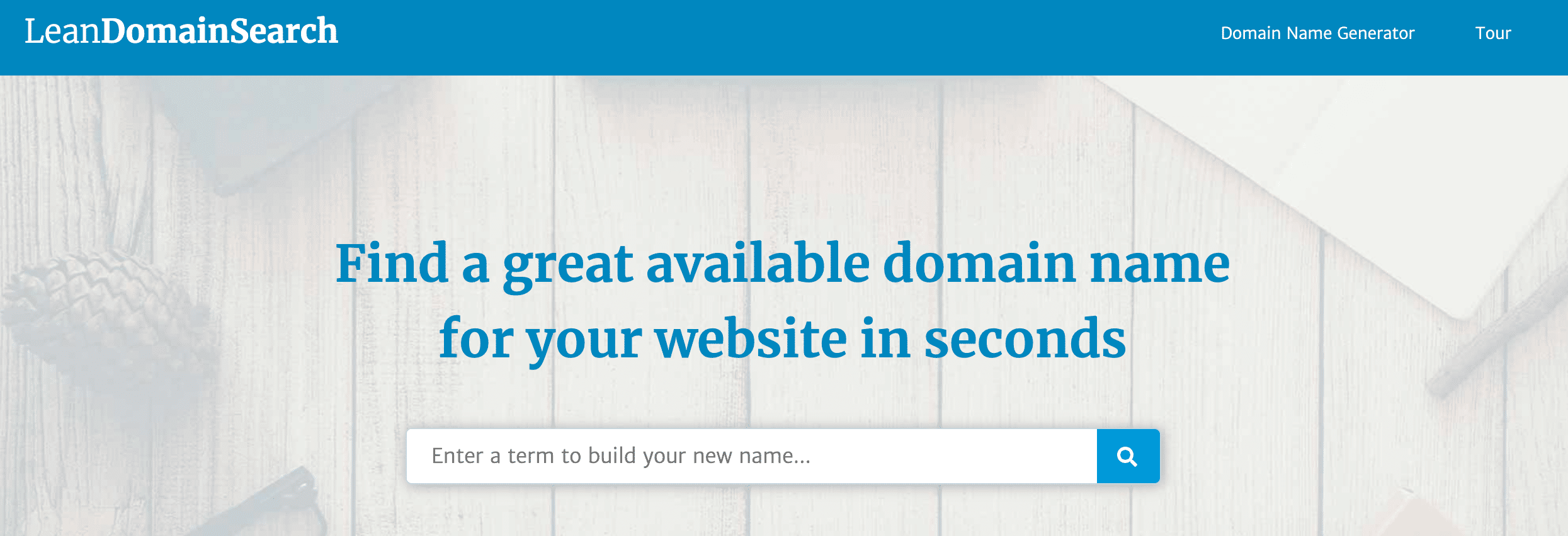 lean domain search homepage