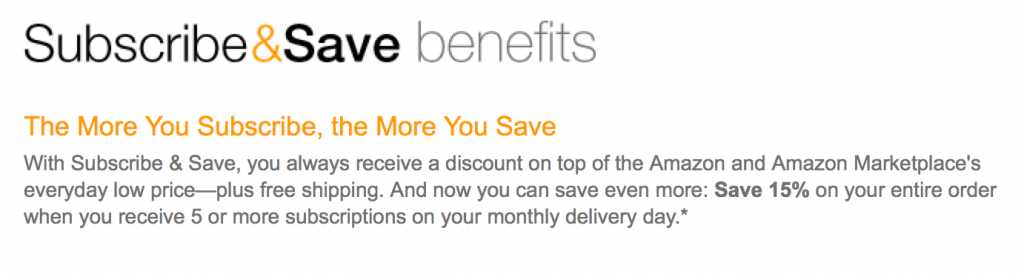 program benefits of subscribe and save