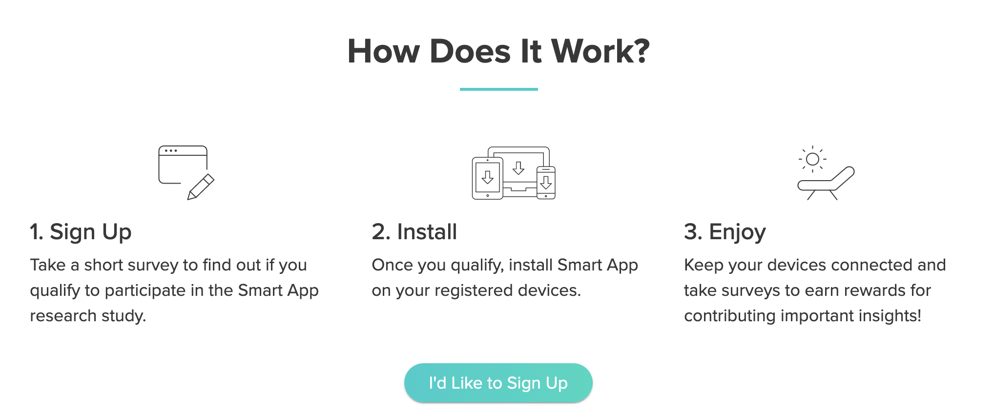 smart app landing page