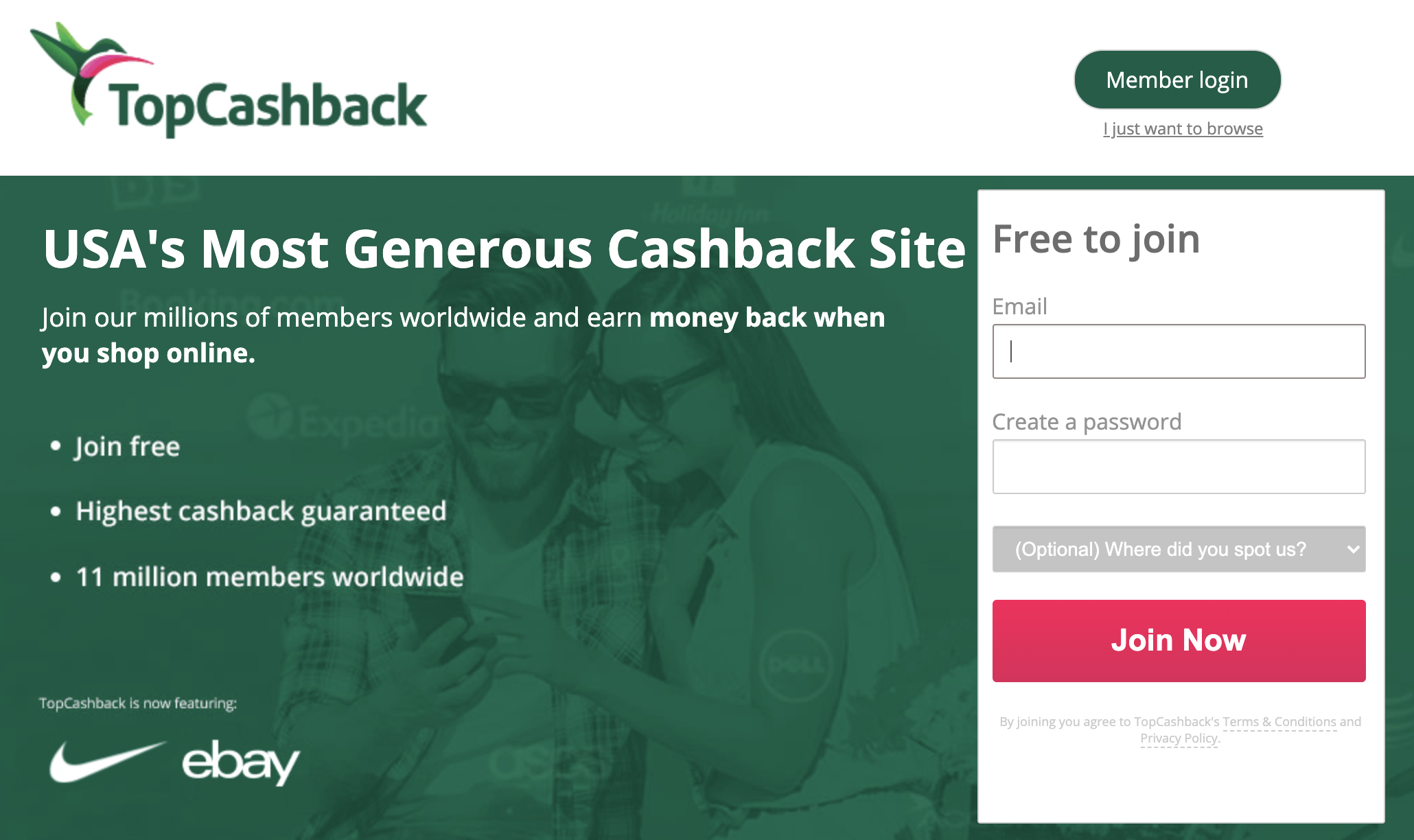 topcashback sign up bonus