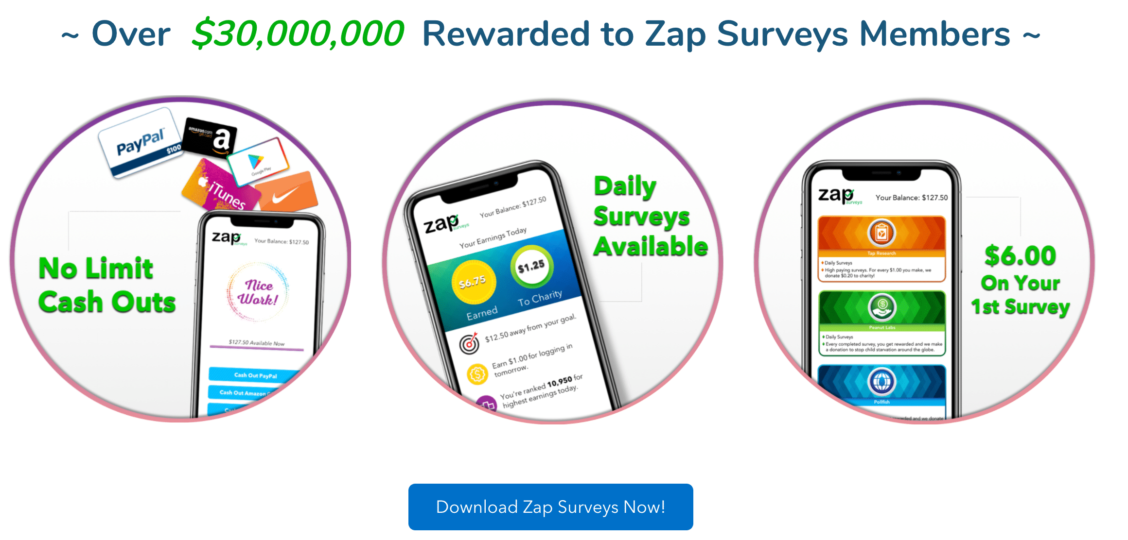 zap surveys guarantees $6.25 on first survey